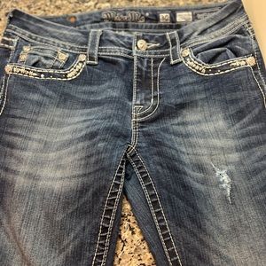 Miss Me Distressed Boot Cut Jeans Size 30 Slim